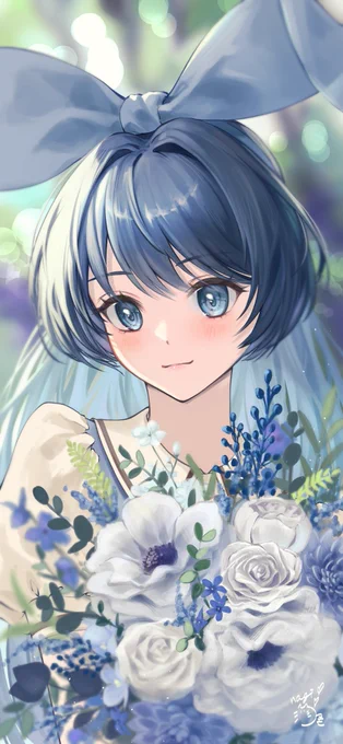 #青で繋がるみんなの輪  青が好きです
