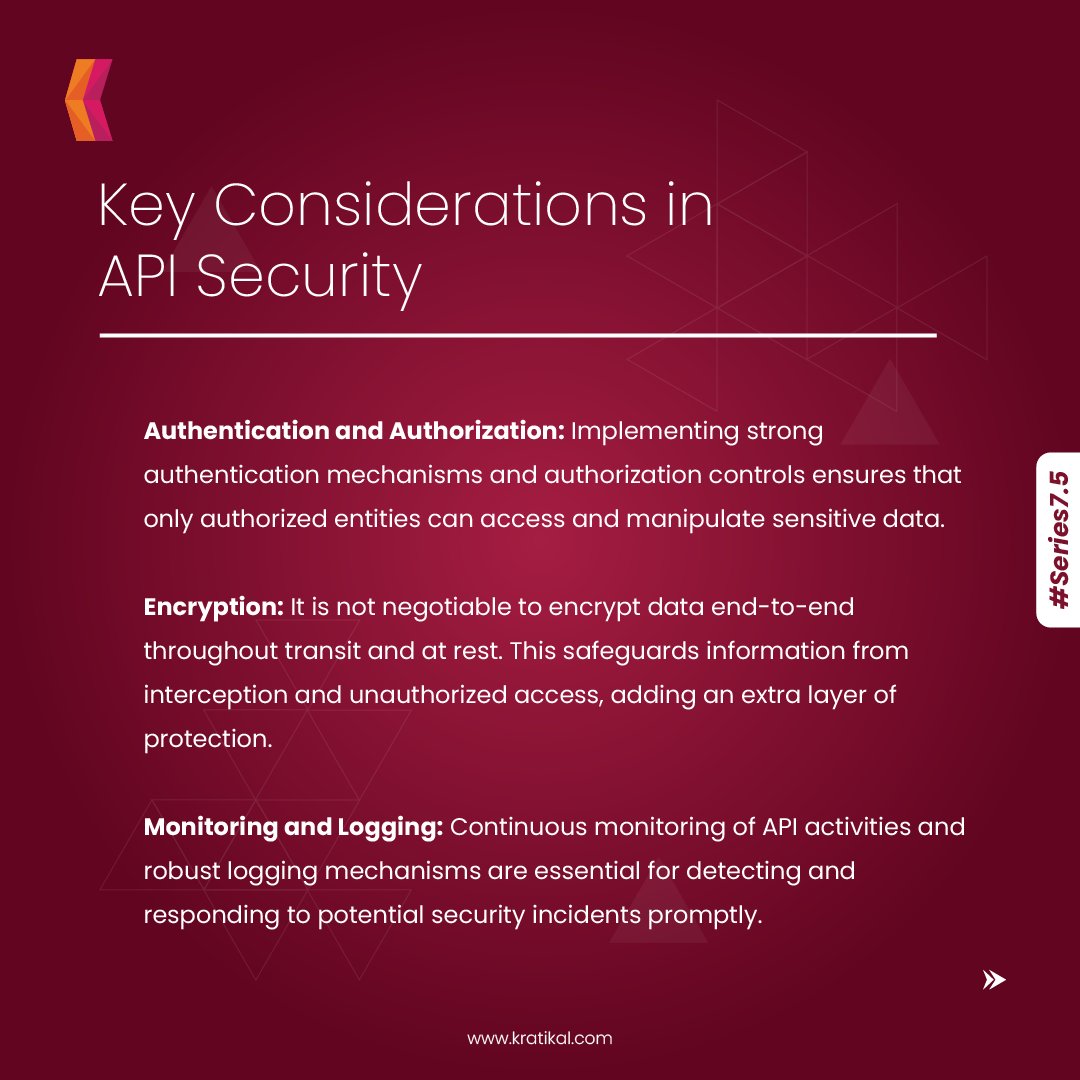 kratikal's tweet photo. We're concluding our series on #APIsecurity with an in-depth look at how API security is important to ensure robust security. We've covered everything, including risk management, HTTPS, OWASP top 10,  and API authentication. https://t.co/vnzvW5mq9c