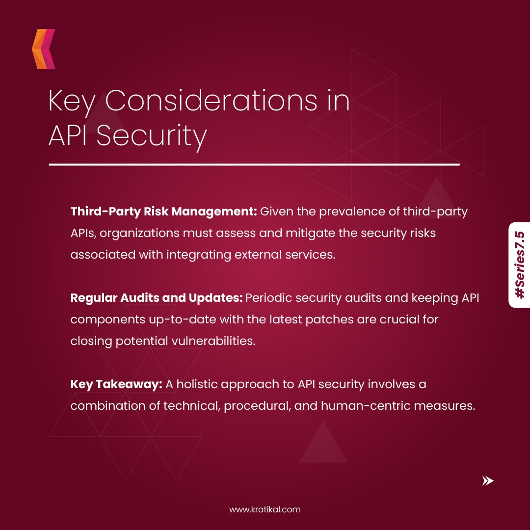 kratikal's tweet photo. We're concluding our series on #APIsecurity with an in-depth look at how API security is important to ensure robust security. We've covered everything, including risk management, HTTPS, OWASP top 10,  and API authentication. https://t.co/vnzvW5mq9c