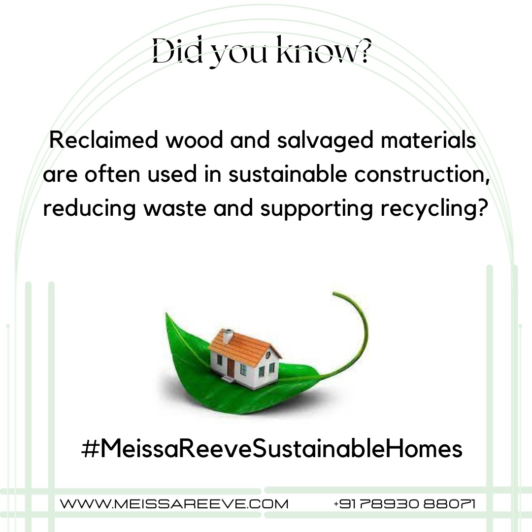 Switch to Green Home with us

#ReclaimedWood #EcoConstruction #SustainableLiving #SustainableFuture #COP28 #MeissaReeveSustainableHomes #Hyderabad #Telangana #India #MeissaReeve