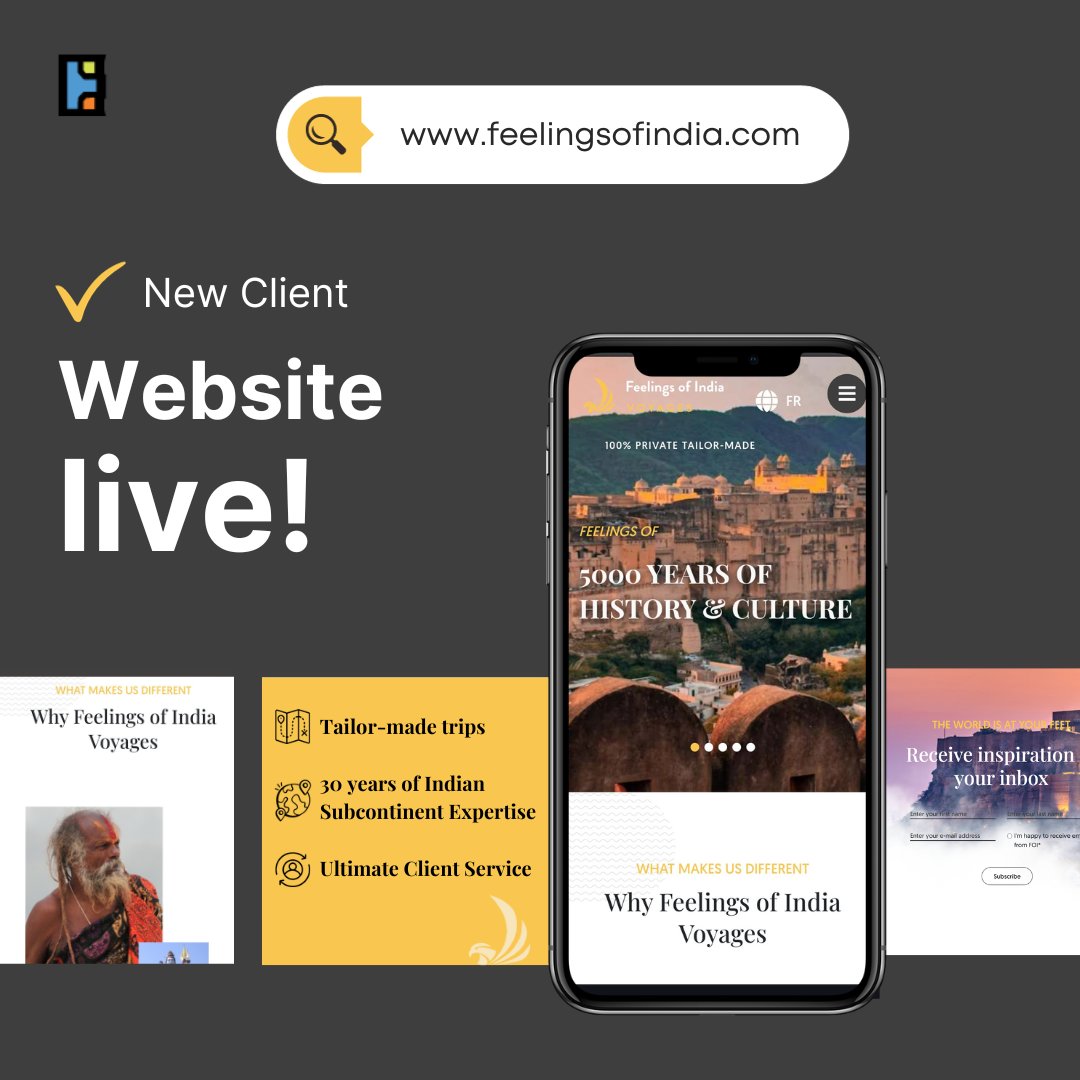 EyeBridge's tweet photo. We are delighted to announce the launch of our new project: Feelings of India, a website that celebrates the diversity and richness of Indian culture and emotions.   We created this website along with their brand identity, logo, and other marketing collateral. https://t.co/DEnW88QIVa