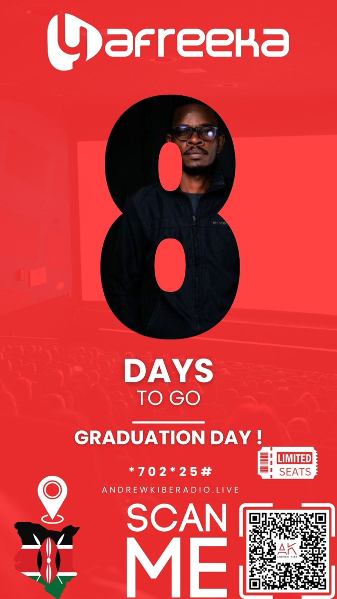 pmboya's tweet photo. #8Days count down to the #YafreekaGD23 #Yafreeka  #GraduationDay2. #AndrewKib
@kibeandy @MacdukeTS @ArvindKotte @ObaiJanabi @Ngeo_T @NguliMT @AryaNjeri @PierreKundi @thee_Nyanye @bgksays @IngudiJuma  @GeorgeiQwatson @baikosez @WairimuMariam  @RaphaelWataka @ayoofilms @mnyamwe7 https://t.co/gtwXdpVSSN