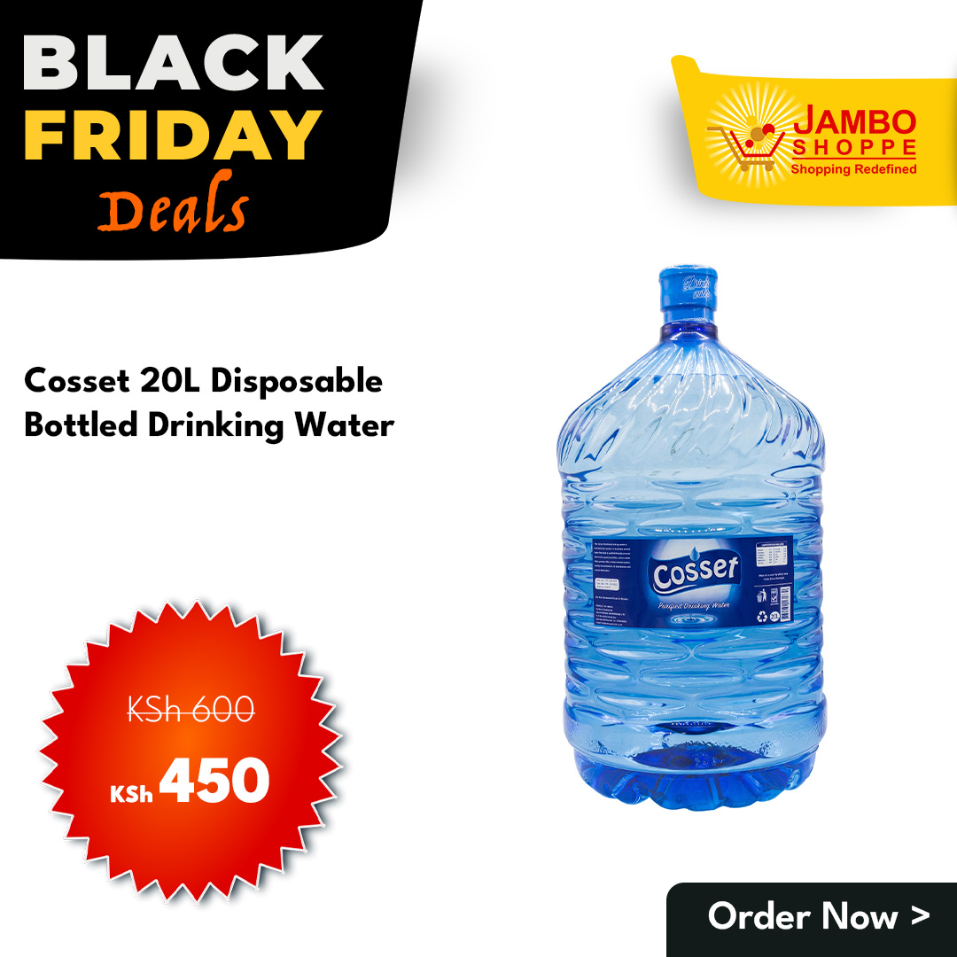 Stay hydrated and refreshed with this Black Friday deal! 💯💪💦

Stock up on Cosset 20L, perfect for your home! 🛒🚀✨

Order here >>> bitly.ws/33iNR! 🎉💦💧

#Jamboshop #BlackFridaySale #StayHydrated #PureRefreshingWater #UnbeatablePrice #BlackFridayDeals