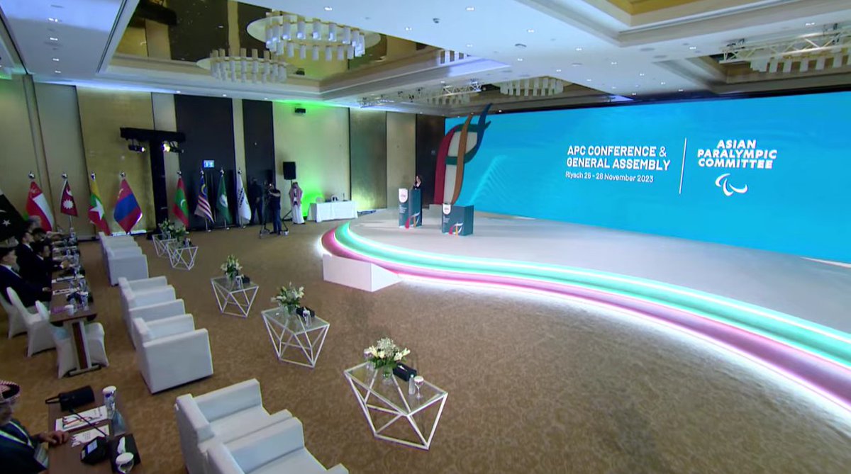 asianparalympic's tweet photo. We are live from Riyadh for the opening day of APC Conference #Riyadh2023 #APCConference
📺WATCH here: https://t.co/HJ22kZp3Ad https://t.co/E5cCHKYloi