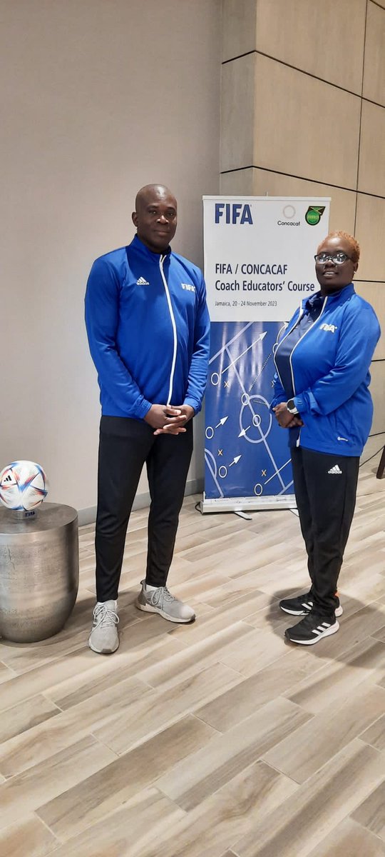 📚 In Jamaica, BFA’s Bruce Swann & Daria Adderley are enhancing their coaching skills at the FIFA/CONCACAF course. Ready to bring back valuable insights for Bahamian football! 🇧🇸⚽ #BFAPride #FootballDevelopment #GrowingTheGame