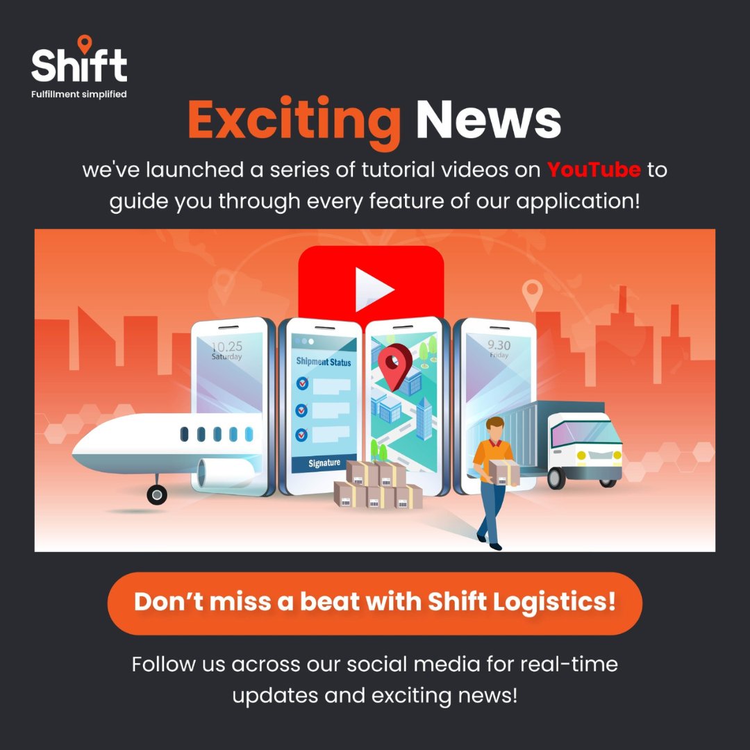 shipwithshift's tweet photo. 🚀Shift is proud to announce our latest resource for our users – a comprehensive series of tutorial videos now available on YouTube🎥! Dive into every feature of our app with easy-to-follow guides that make managing your shipments simpler than ever.
#ShiftLogistics
#LogisticsTech https://t.co/DPwadWsDTg