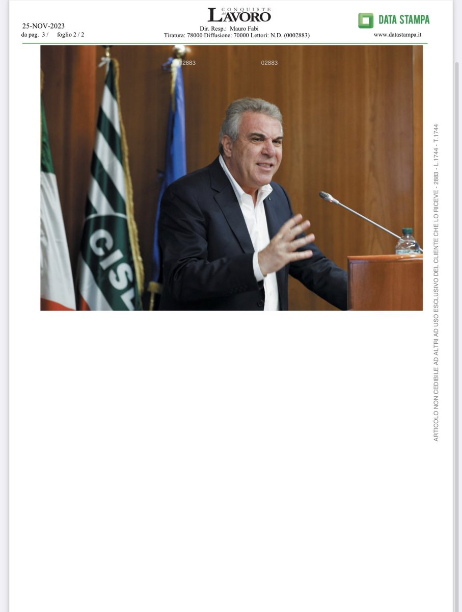 CislNazionale's tweet photo. “Servono investimenti su salute e sicurezza, più strumenti contro la povertà, sostegno a disabilità e non autosufficienza, più risorse sui centri anti violenza per contrastare le discriminazioni”:#LuigiSbarra su Il Mattino, La Sicilia, Conquiste del Lavoro 
#PartecipareXCrescere https://t.co/OOvo9LQTLj