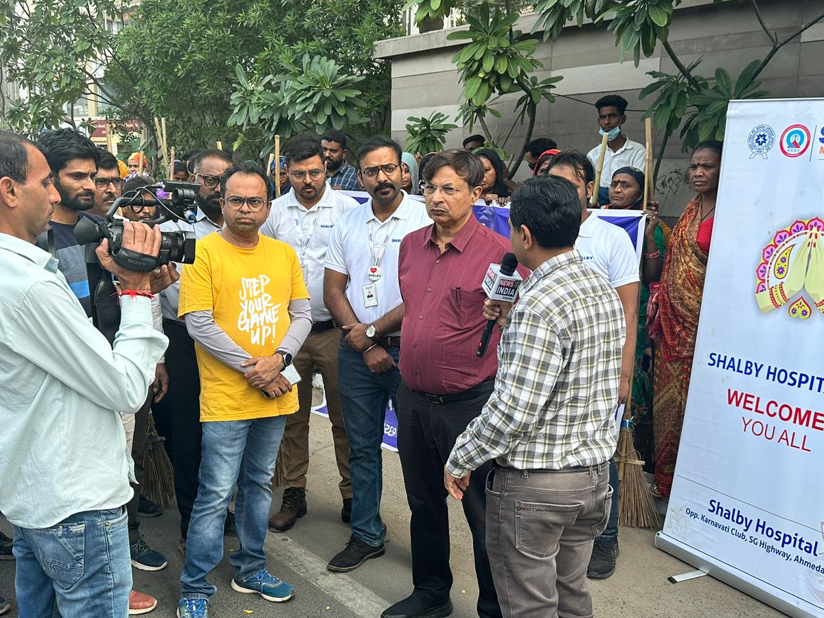 Shalby Hospital participated in today's SG highway cleanliness drive by <a href="/AmdavadAMC/">Amdavad Municipal Corporation</a>
#SwachhataHiSeva
#CleanAmdavad
#MyCityMyPride
#SwachhAmdabad
#CleanGujarat
#SBM2023