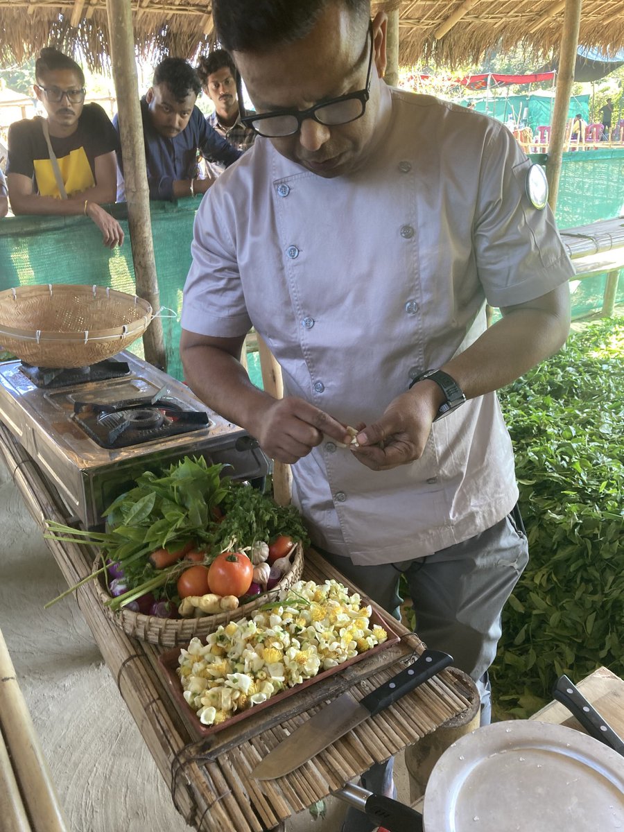 Can you identifiy the ingredient (white yellow) being used by chef Atul Lahkar in #folkTea?