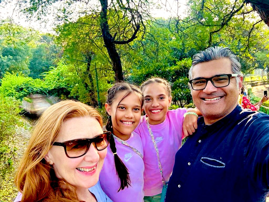 Family time in Lodhi Gardens, New Delhi