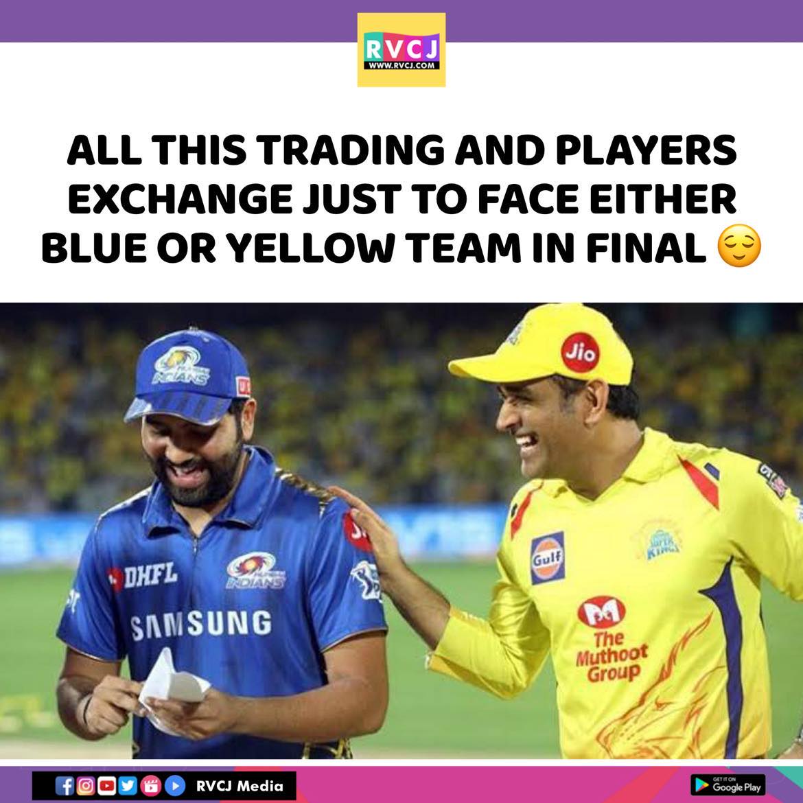 RVCJ_FB's tweet photo. MI &amp; CSK be like... https://t.co/suiS9nfq6L