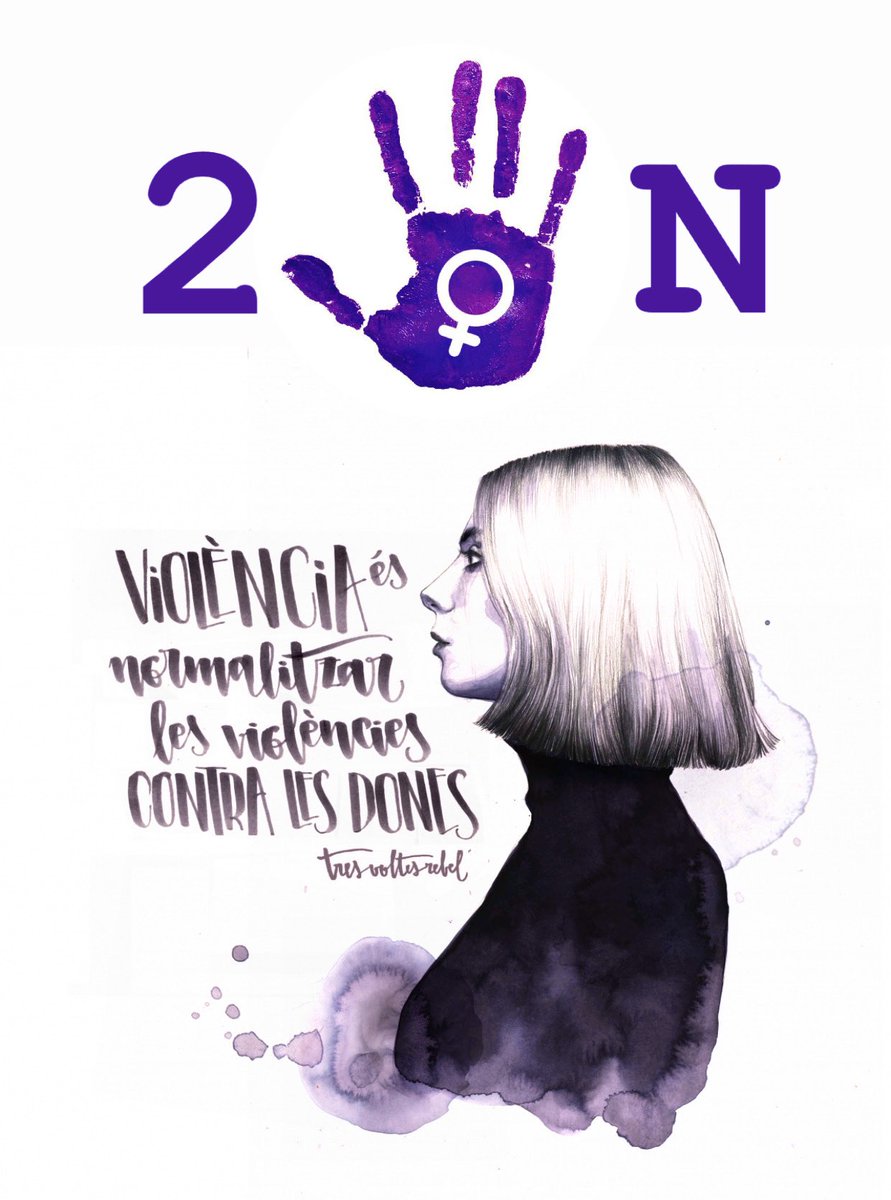 Avui cridem el què durant l'any lluitem 💜 #25N #tresvoltesrebel  #DiaContralaViolenciadeGenere #SeAcabo