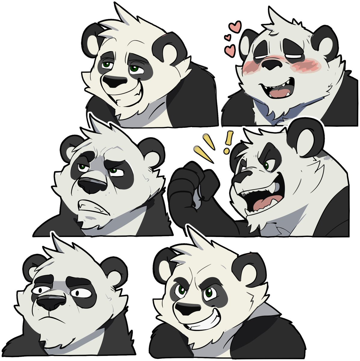 here's a ref sheet and expression sheet I did for <a href="/EmmettPanda/">emmettpanda</a> a few months ago