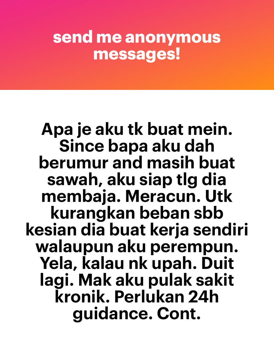 meinmokhtar's tweet photo. Rant dari anak perempuan. https://t.co/3JPMCzIlru