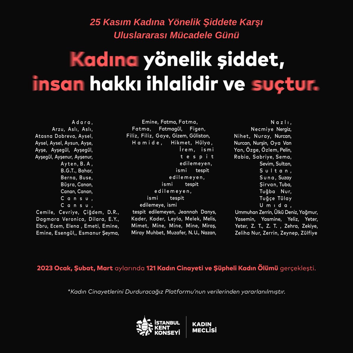 Kadın Meclisi olarak, kadına yönelik şiddetin her halini reddediyoruz. 

Şiddetsiz ve eşit bir dünya için yaşasın örgütlü kadın mücadelemiz diyoruz!

#25KasımKadınaYönelikŞiddetleMücadeleGünü #İstanbulKentKonseyi #KadınDayanışması #KadınMeclisi