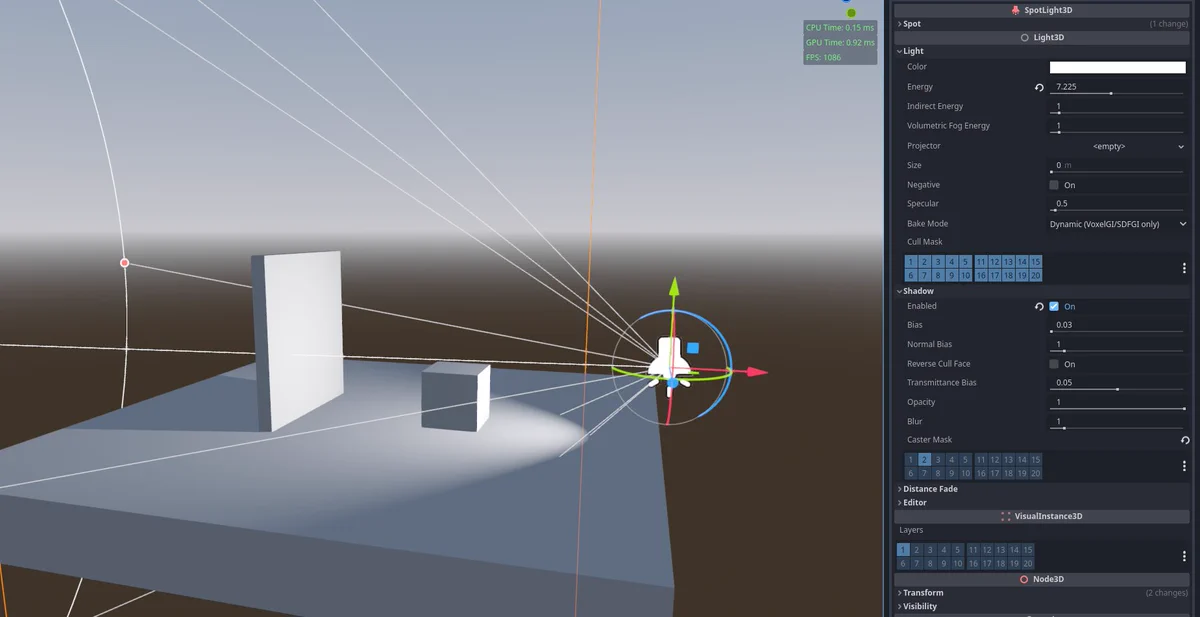 A screenshot of the Godot game engine.