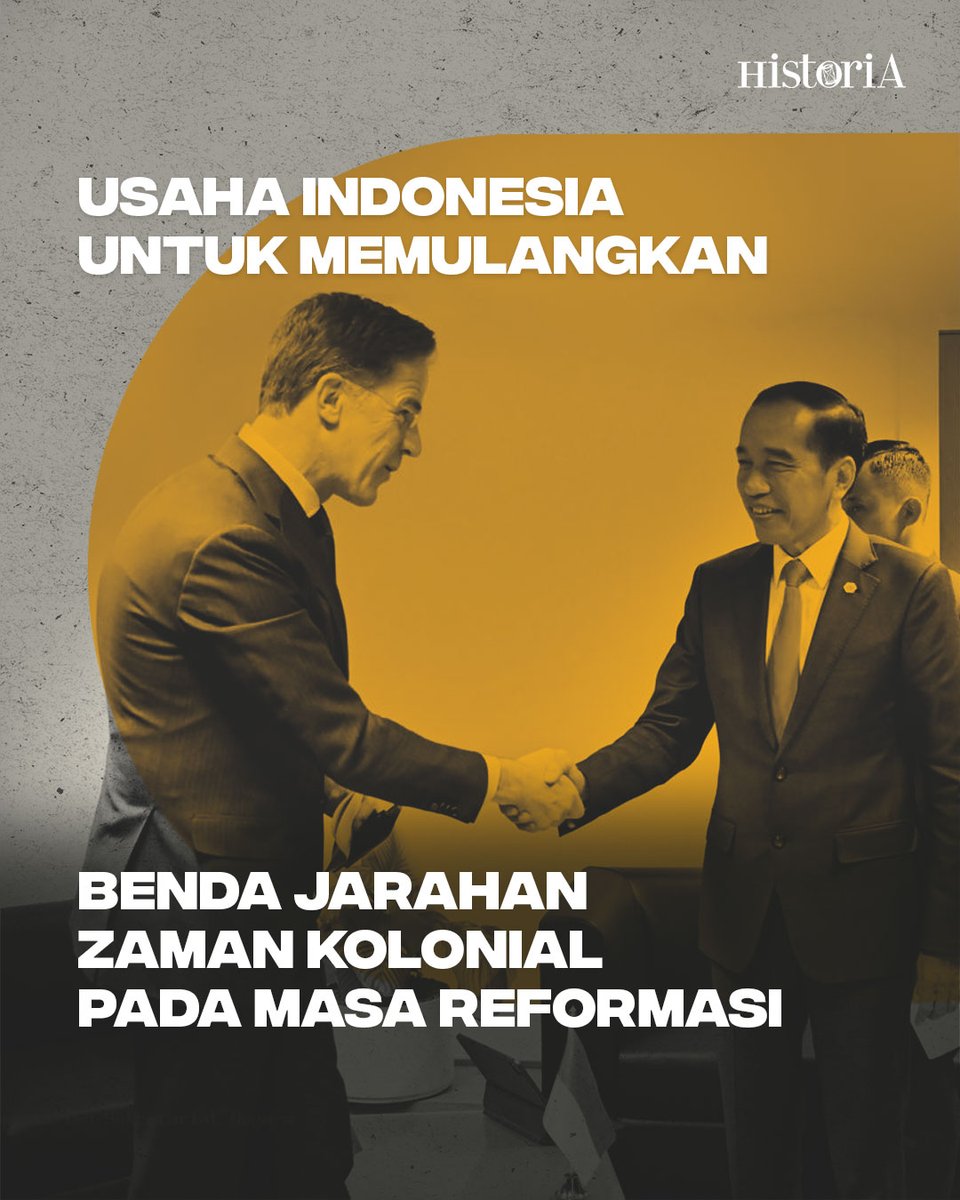 Dengan terus berkembangnya hubungan Indonesia-Belanda, usaha-usaha pemulangan benda-benda cagar budaya Indonesia dari Belanda berlangsung lebih baik pada masa reformasi.

[sebuah utas]