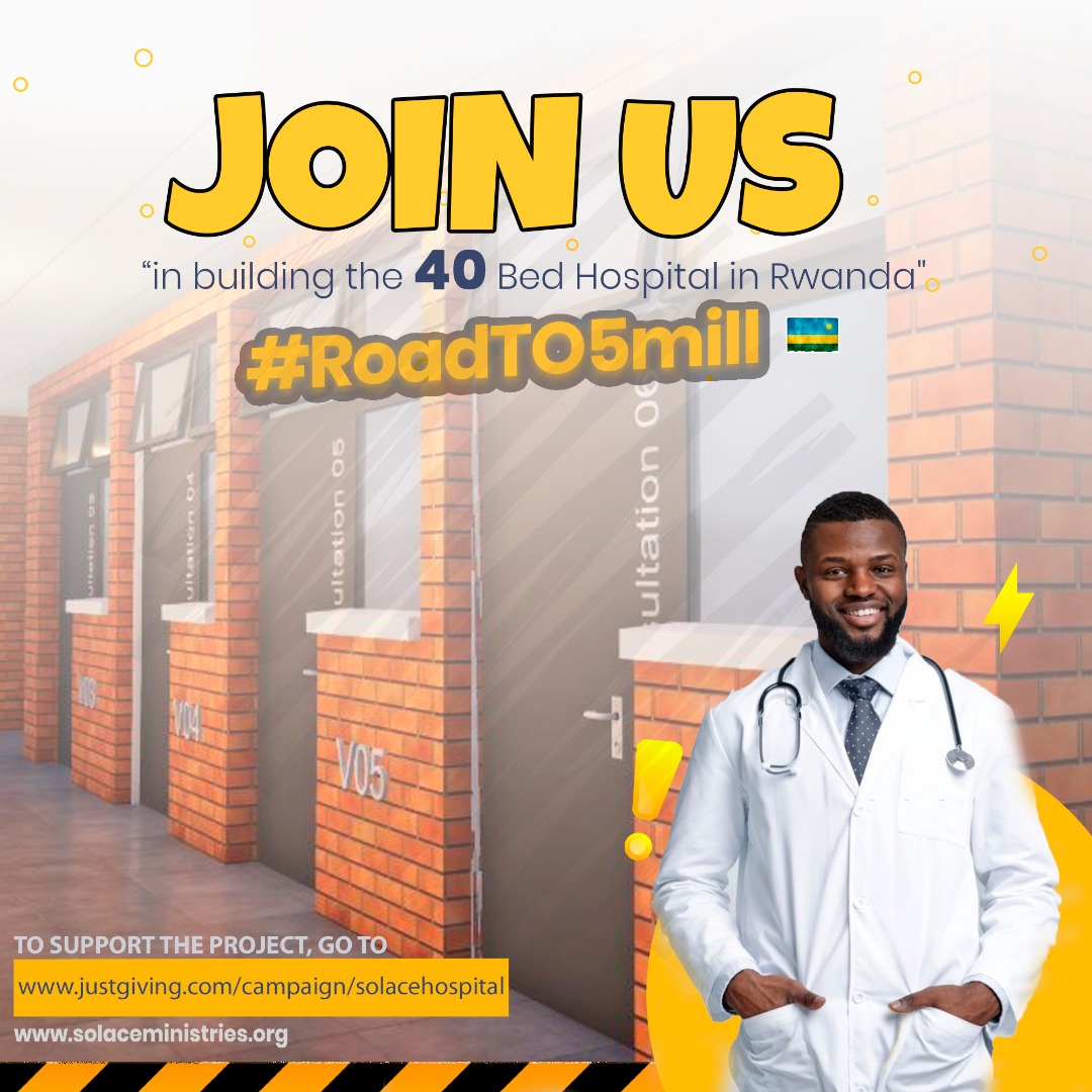 solaceuk's tweet photo. We wish to thank our supporters for their generous #donations towards the ongoing 40-bed #hospital construction project in #Rwanda. 
For details &amp; to support the fundraising campaign, go to https://t.co/0HfqkTHKsB. #Roadto5Mill #charity #fundraisingcampaign #healthcareforall https://t.co/jB8bA6MCc1
