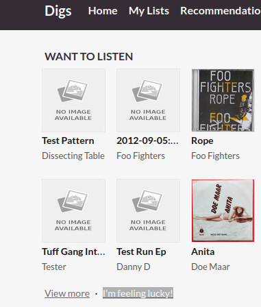 digsfm's tweet photo. Changelog: You can pick a random item from your Want to Listens by clicking "I'm feeling lucky" from the homepage left sidebar, or by going to https://t.co/778SY8Vcn8 https://t.co/Cal9tPtKdg