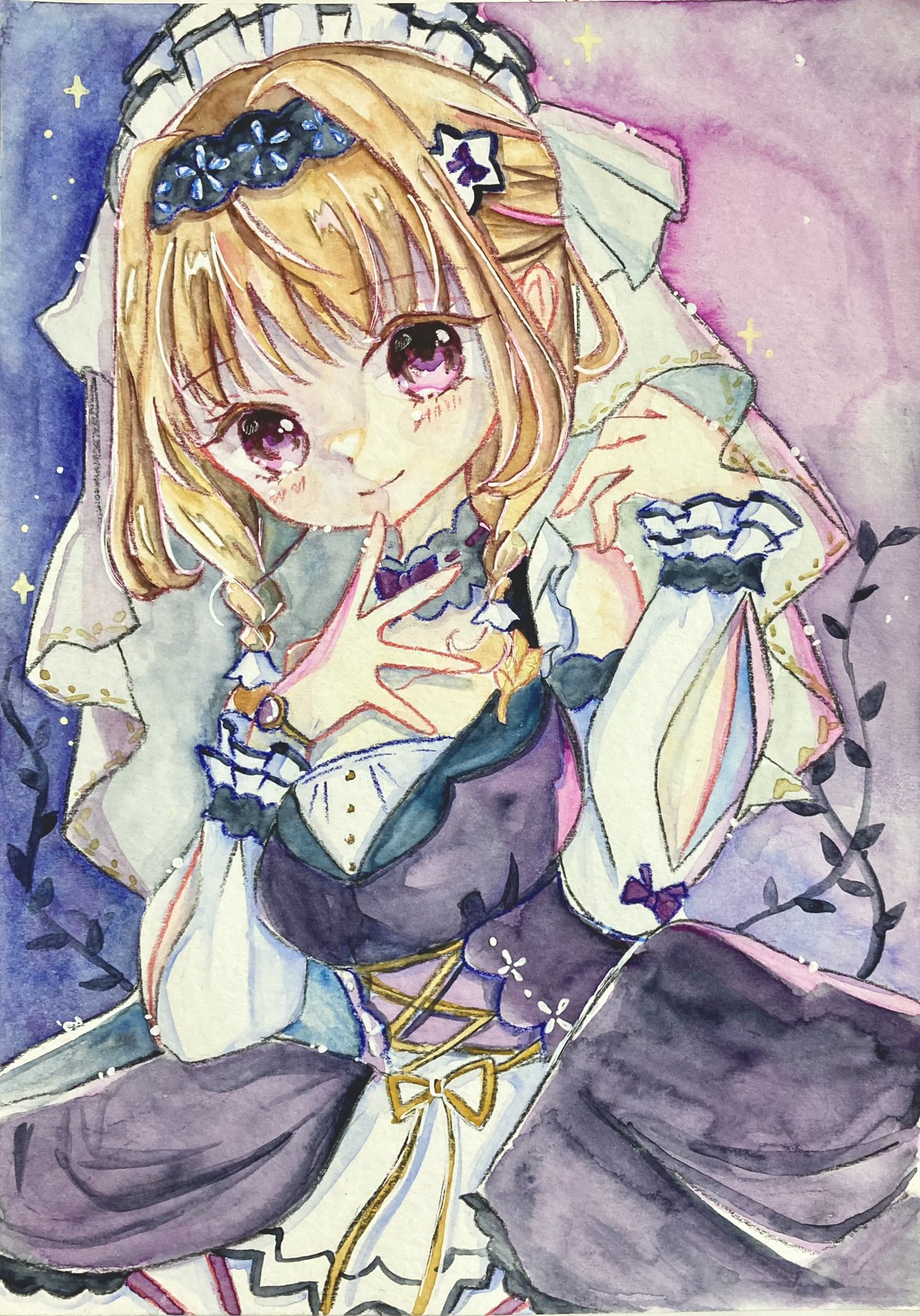 色鉛筆画　　「孫は可愛いな」 色鉛筆で描く小さくておしゃれな暮らしのモチーフ | シン