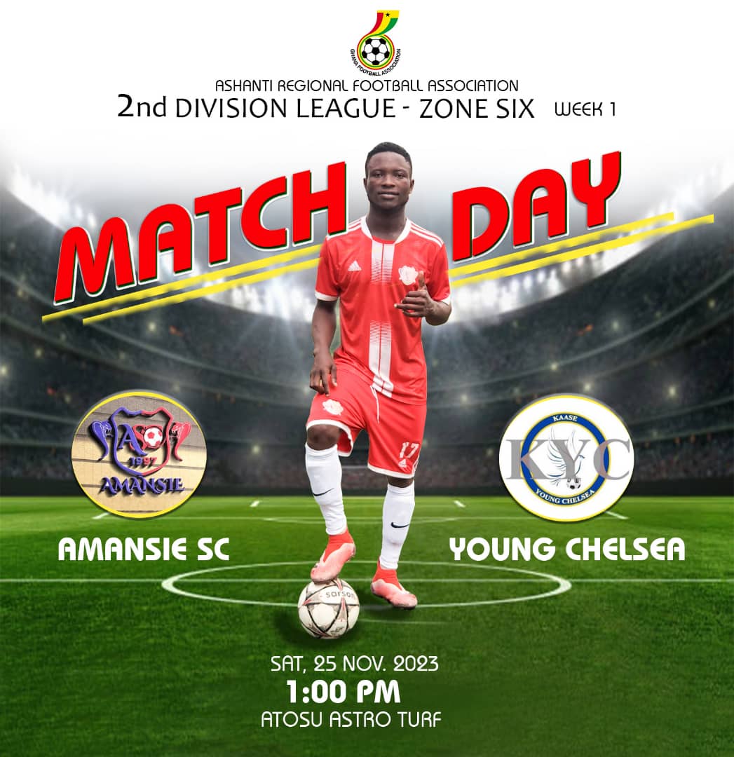 Amansie_SC's tweet photo. The 2023/24 season starts today and our journey begins this afternoon at home to Young Chelsea at the Atonsu Astro Turf.
Let's do this boy's
#ASC #ASCKYC #UnitedWePlayUnitedWeWin https://t.co/oRnYcMBhUP