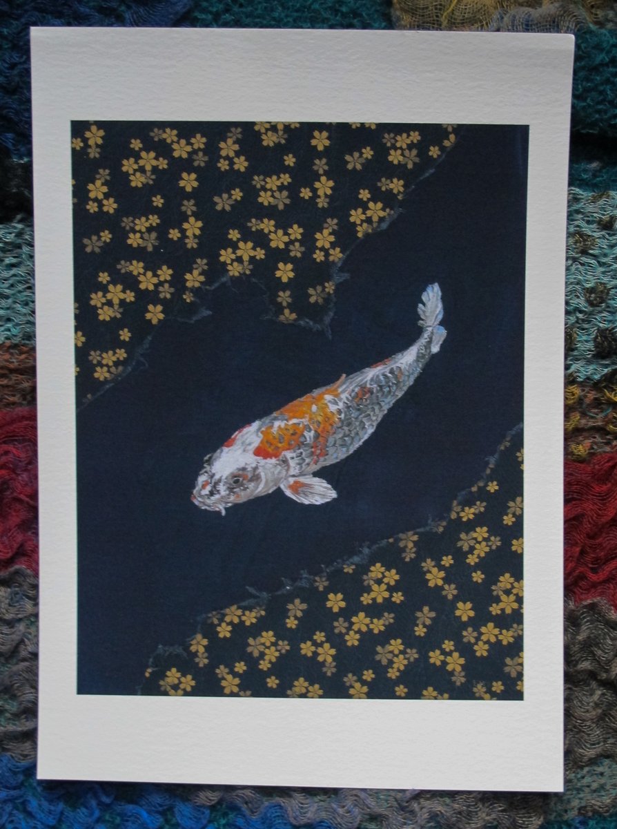 Koi Carp
A4 fine art giclee prints, edition of 50, each print is signed.
etsy.com/uk/listing/493…
#UKGiftHour #Fish #art #LetterboxGifts #ShopIndie