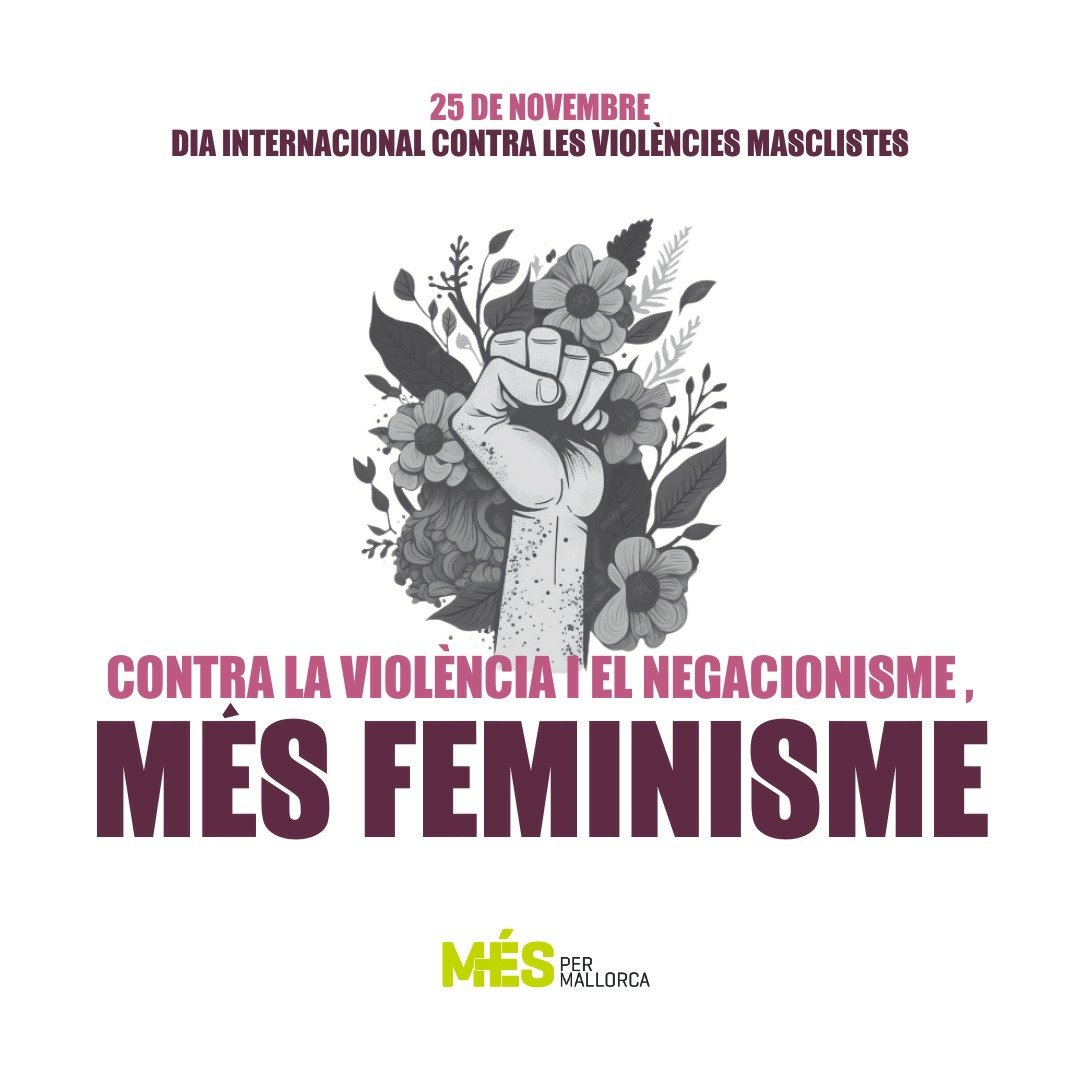 MESperMallorca's tweet photo. Per una societat on les dones tenguin el dret efectiu a viure vides dignes lliures de violència

#25N https://t.co/crSwfRnRDw