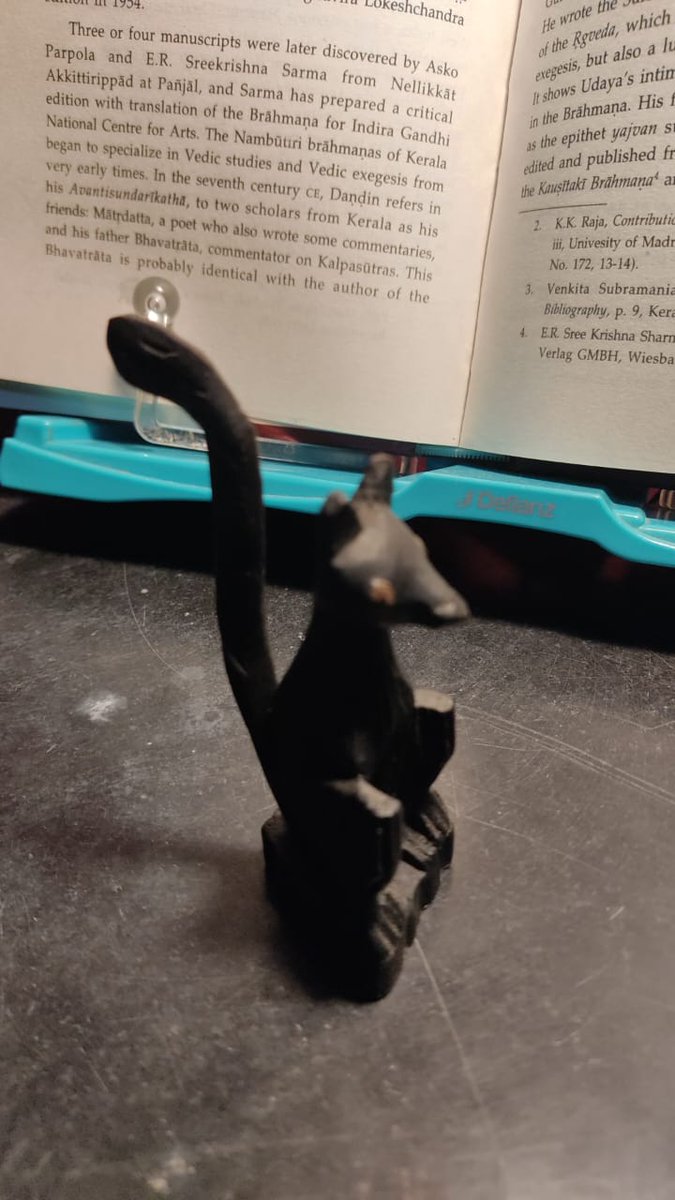 An old pal, realizing that I am oh so fond of KumariKandam SangamAge kinda hilariously absurd Tamil myths, got me this cutie wooden lemur figurine from Madagascar, in recognition of my infatuation.
(& this tweet, erm... x, is dedicated to the worldfamous Lemurian #DravidianModel)