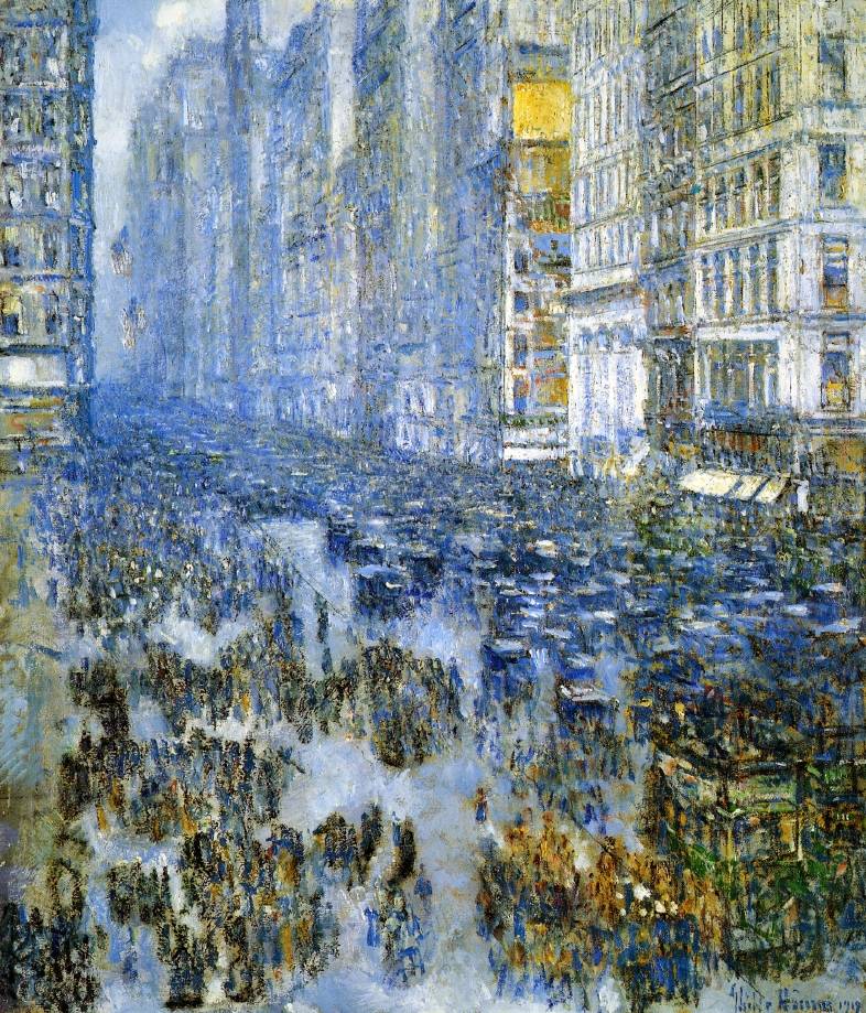 Fifth Avenue in Winter by Childe Hassam 1919 Oil on Canvas (Cleveland Museum of Art)