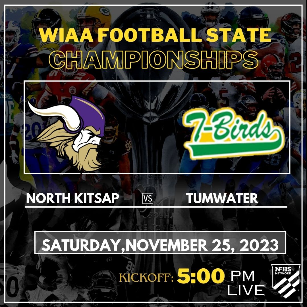 black_radio's tweet photo. North Kitsap 🆚 Tumwater
Vikings @ Thunderbirds
🗓️ Saturday,Nov 25, 2023
⏰ 5p.m 
📽️ Livestream: https://t.co/Z6UMRZgUa2
🏟️Sid Otton Field 

🏈Washington State Championships - 2A State Football
@TheeNKFootball @coachchrisNK
@TBirdFootball @THSTBirds @TbirdWeeks https://t.co/QRxs5ghhmR