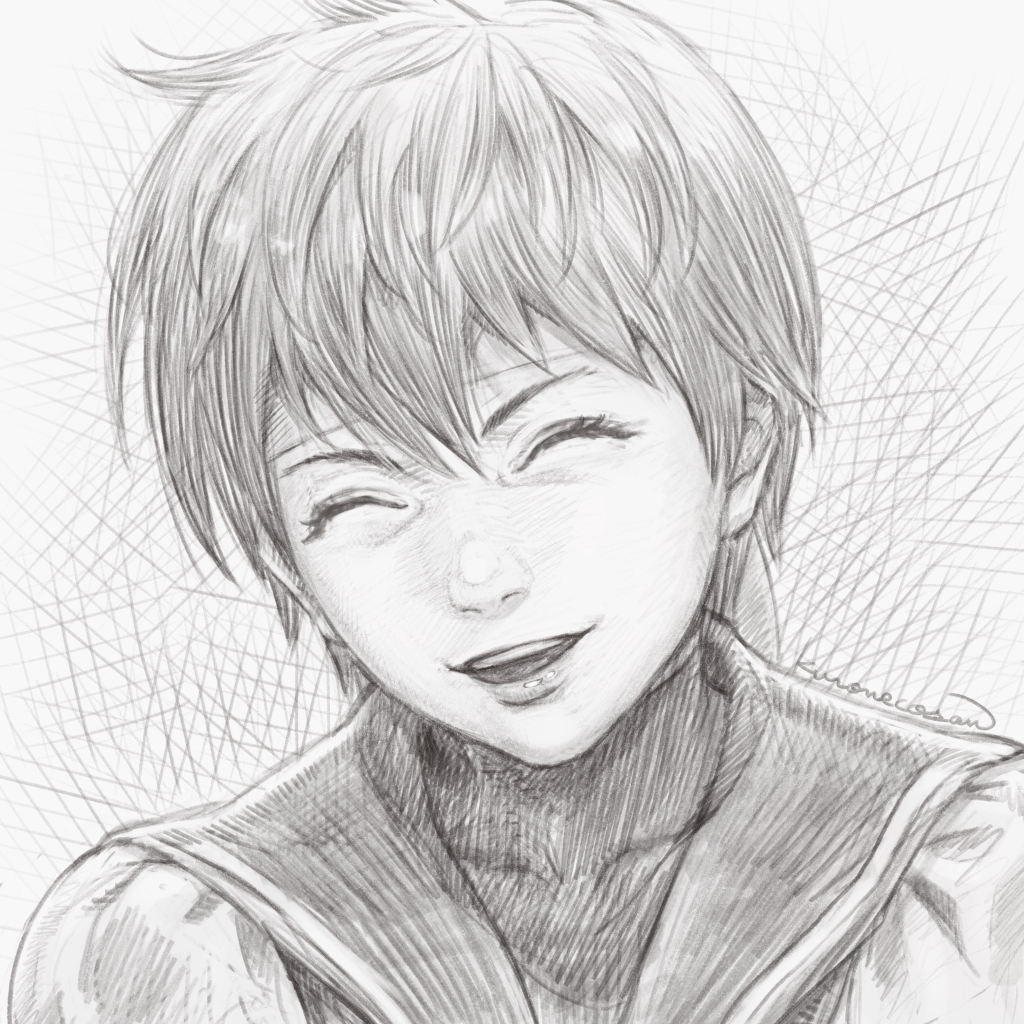 「#いい笑顔の日  笑顔はたくさん描きましたね」|くろねこのイラスト