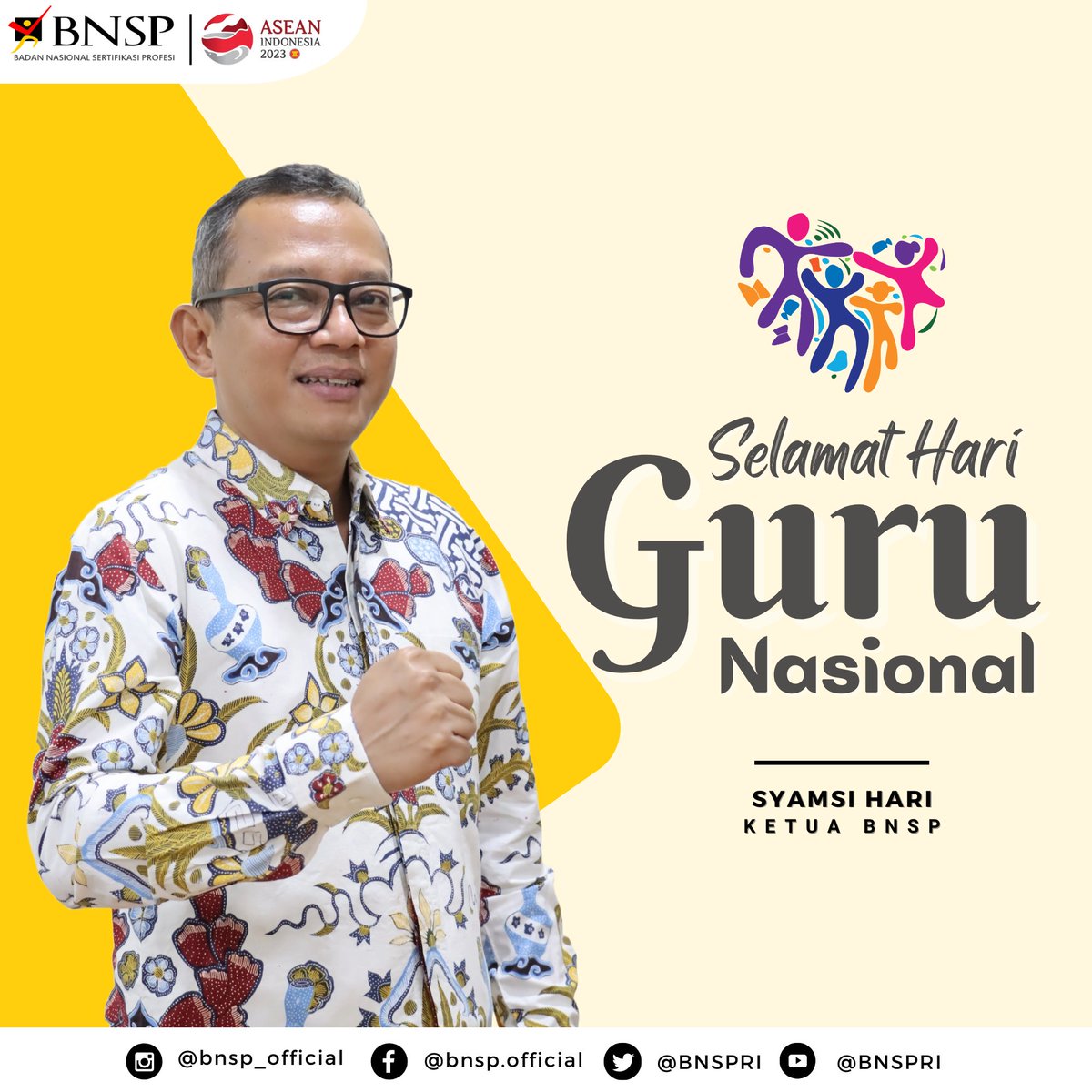 Selamat Hari Guru Nasional 2023.

Bergerak bersama rayakan merdeka belajar.