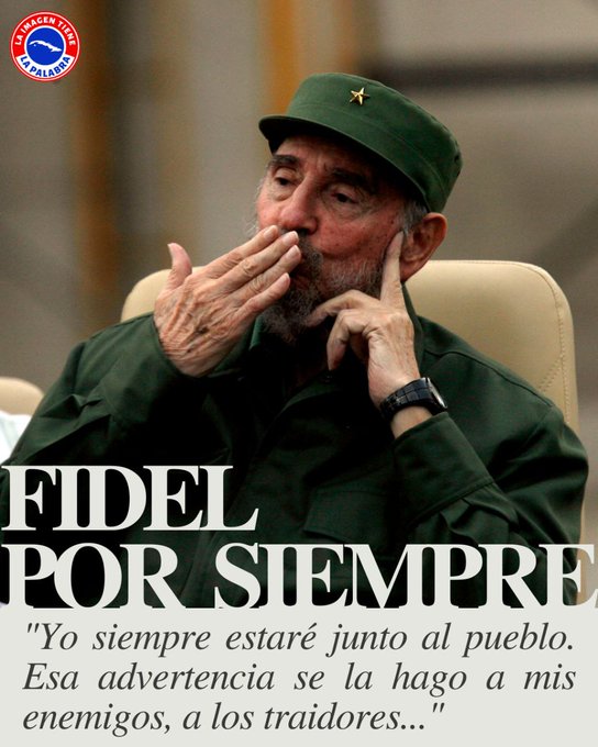 Han transcurrido siete noviembres desde su partida física y sin embargo, Fidel nos sigue habitando con esa presencia inagotable que emana de su legado eterno e ineludible. Y no podría ser de otra manera, porque Fidel consagró toda su vida a la   Revolución🇨🇺. #FidelPorSiempre