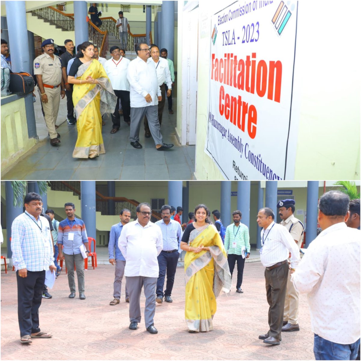 Deo_Suryapet's tweet photo. Dist Election Officer with AC LB, Suryapet Inspecting Postal Ballot Facilitation Centers in SV Eng College Srpt.The staff PO,APO, OPO&amp;micro observers from other districts established in SV Eng College for the postal ballot facilitation centers.@CEO_Telangana @ECISVEEP @Iamsvr2222 https://t.co/Ey0AEvHaTX