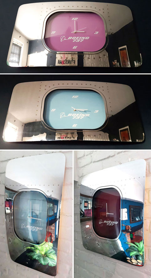 AeriumUK's tweet photo. Current inventory! Mirror polished #aircraft fuselage window panels, of all shapes & sizes, now #aviation wall clocks! Salvaged from a @FijiAirways #Boeing737. Buy here: https://t.co/PLupzcEIIJ #UKMakers #indieweekend #MHHSBD #UKGiftAM #shopindie #boeing #avgeek #upcycled https://t.co/PFlprevpF1
