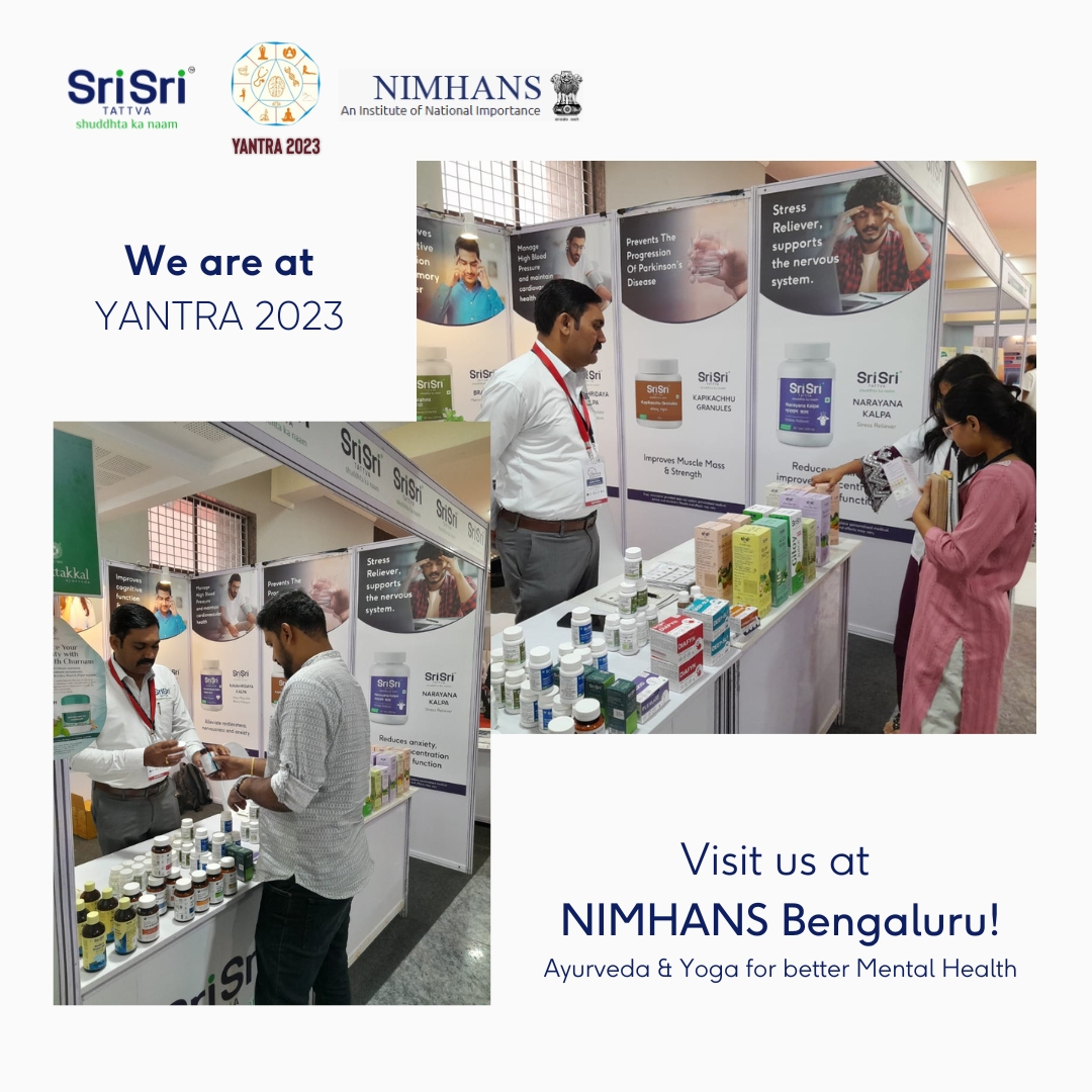 Sri Sri Tattva is thrilled to be a part of #Yantra2023 at #NIMHANS. Here's to celebrating health, the #Ayurveda way!!