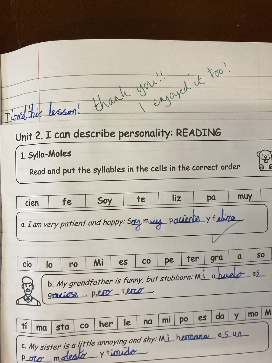 MadMFL's tweet photo. EPI working its magic! What a lovely message to see when doing my marking! #EPI #primary @gianfrancocont9 @simograv @MrVinalesMFL @StefPianigiani @HeadMylnhurst https://t.co/UsA4R73tYI