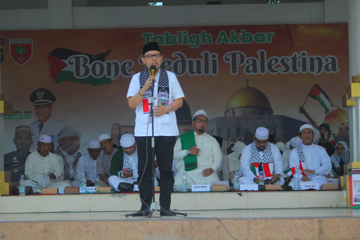 Alhamdulillah tadi orasi dalam Acara Tabliq Akbar Bone Peduli Palestina Pengumpulan Dana dilapangan Merdeka Watampone.    #PalestinaFree
