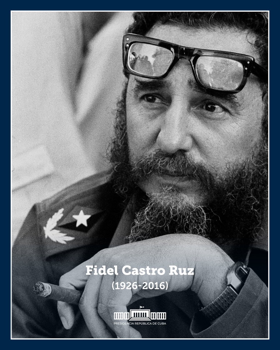 De Fidel y de sus ideas, hablaremos siempre en presente. 

#FidelViveEntreNosotros, con su inspiradora obra y su infinita fe en el ser humano, en la #RevoluciónCubana y en el mundo mejor posible, por el que sigue peleando todavía.