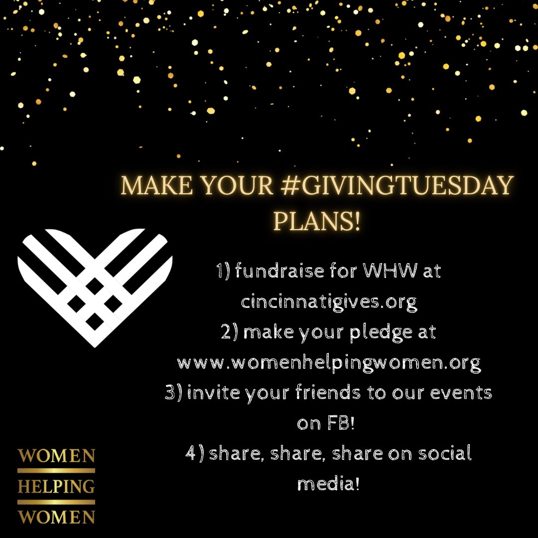 WHWempower's tweet photo. #GivingTuesday is in just THREE DAYS! Make your plans! 📆
💵 Become at #GivingTuesday Ambassador at https://t.co/eQN5vr8PrU
📝 Make your pledge to WHW
💌 Invite your friends to our events on FB
💻 Share, share, share our posts to spread the word about ending GBV
#50YearsofWHW https://t.co/HhVKPbo8Uw