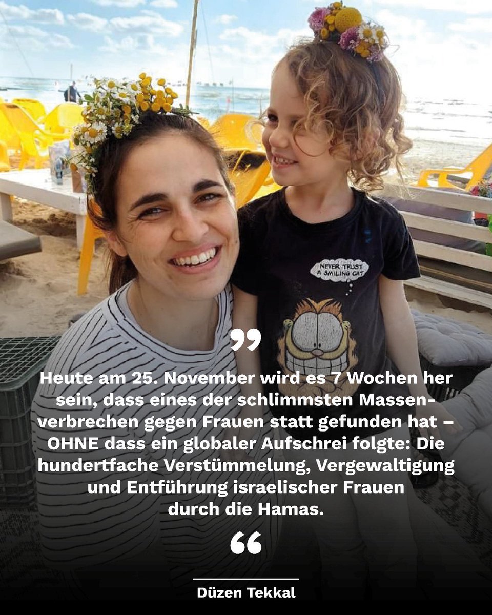 Vor 7 Wochen hat eines der schlimmsten Massenverbrechen gegen Frauen statt gefunden-OHNE dass ein globaler Aufschrei folgt: Die hundertfache Vergewaltigung &amp; Entführung israelischer Frauen durch Hamas. Wo sind die Feministinnen,die sonst jede Diskriminierung lauthals verurteilen?