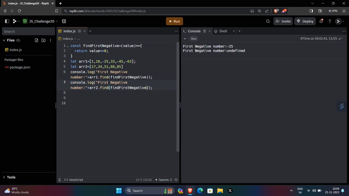 srikanth2717's tweet photo. Here's the #day20challenge of #30daysofjavascript with
@scaler_official
#scalerDiscord #ScalerTopic https://t.co/Q1GCzUpeqi