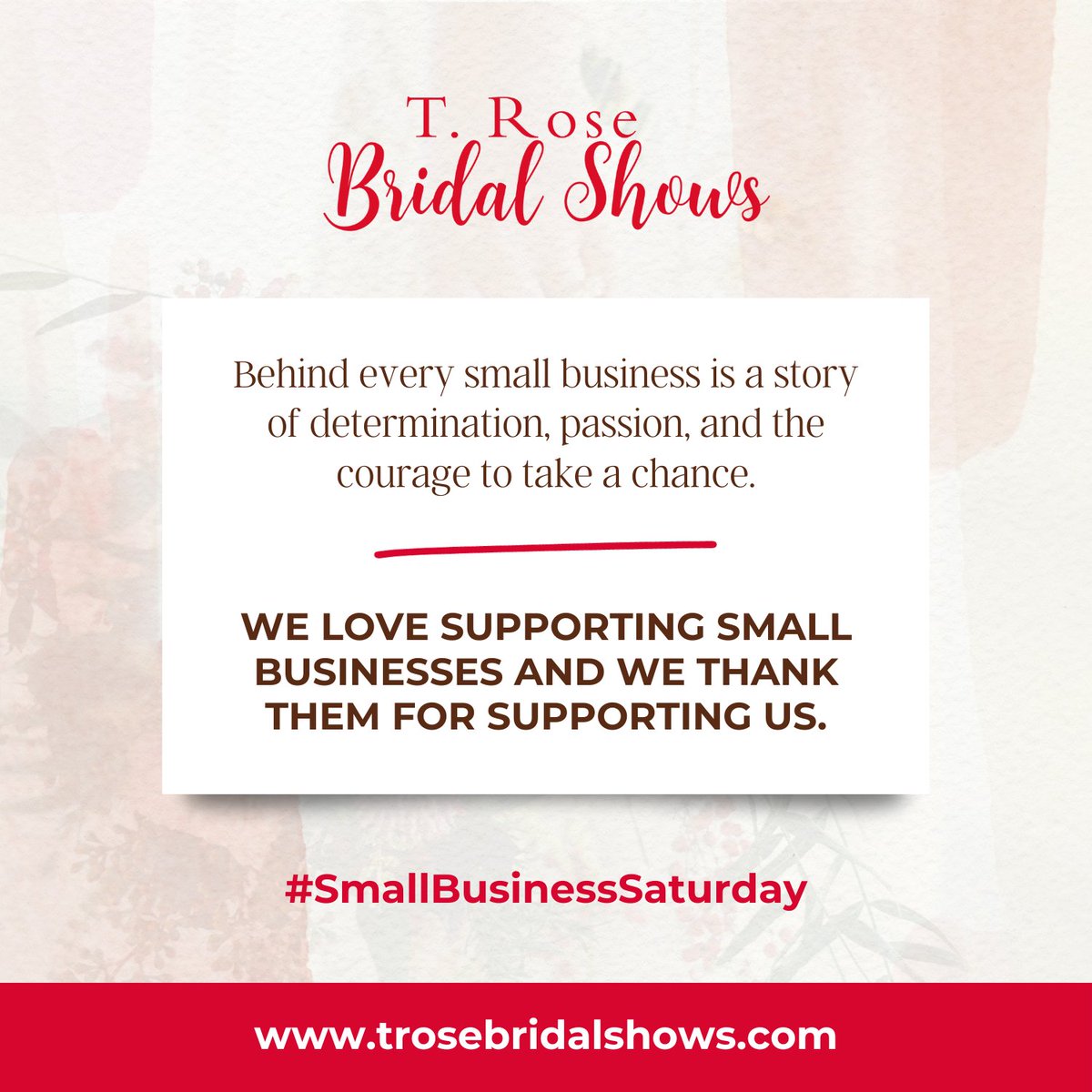 TRoseIMG's tweet photo. It's #SmallBusinessSaturday! ❤️ We love supporting small businesses and we thank them for supporting us. 🥰 Our elite wedding professionals provide engaged couples with customized products and services for their special day 💎 https://t.co/fjrSz5p2Oe