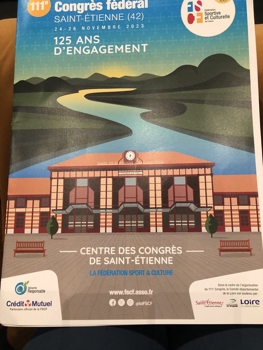 AnneCordier49's tweet photo. Ouverture du congrès fédéral de la #FSCF à #SaintETIENNE ‼️125 ans, une belle et longue histoire sur tous les territoires #Engagement #Jeunesse #Sportpourtous #Solidarite https://t.co/aHcXMEEyPn