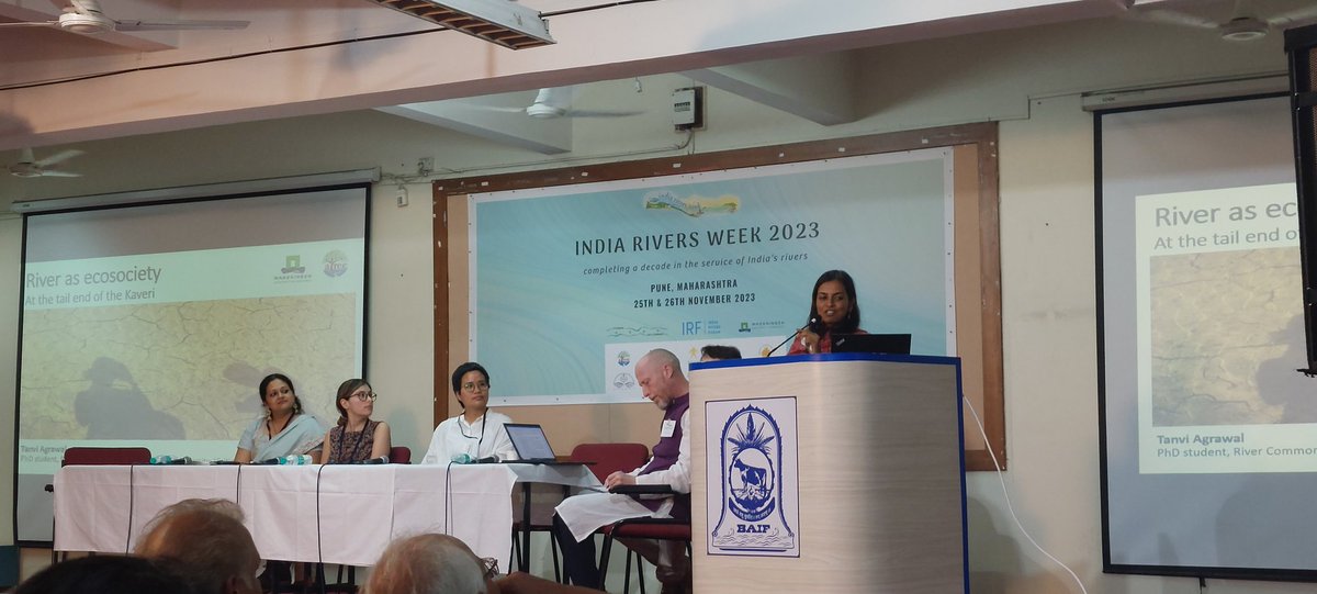 water_conflicts's tweet photo. @IndiaRiverForum @ShripadDharmad1 @veditum @Watervagabond @sidagarwal @ShripadManthan @IndiaRiversWeek Tanvi Agarwal from #WageningenUniversity speaking about River as an ecosociety and sharing stories from the tail end of Cauvery delta #IndiaRiversWeek 2023 https://t.co/ilvTdiIBDd