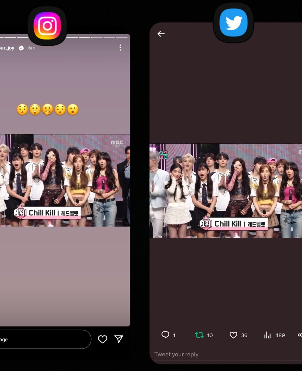 rvelites's tweet image. Is Joy lurking around Twitter? Same screenshot. 😂💚

RED VELVET 84TH WIN
#ChillKill1stWin

@RVsmtown #RedVelvet