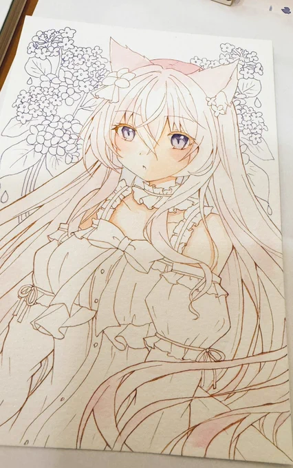 2枚目! 元々梅雨時期描こうとしてたイラスト…
