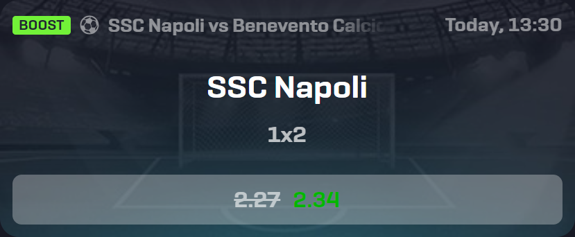 rollbit's tweet photo. It's match day for @sscnapoli and we can't wait to watch them take the field!

We've BOOSTED⏫ the odds for them to win in the 1x2 market! If the bet hits we'll send $234 to one person who likes this post! ⚽️ https://t.co/guiMOpzZBN