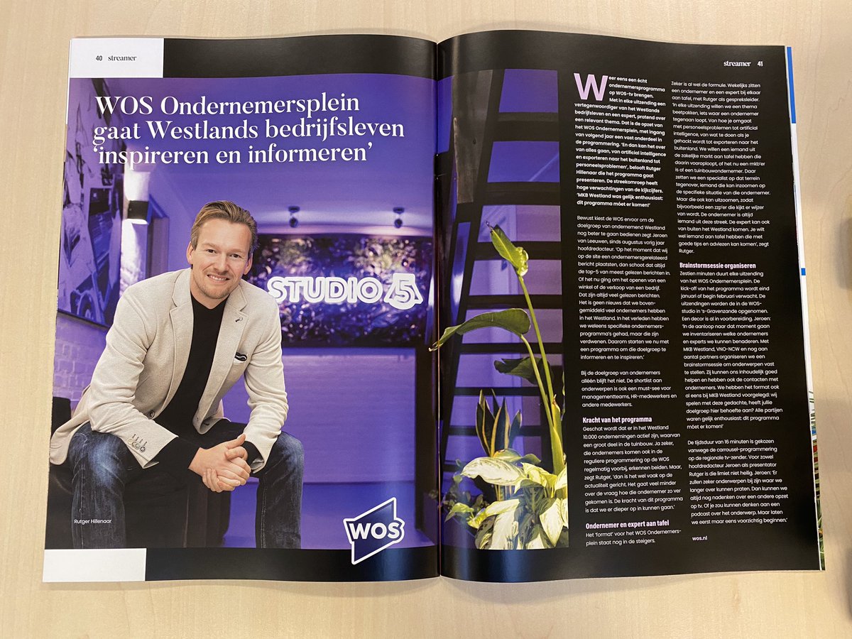 Coming soon… 👀

Vanaf volgend jaar maken wij bij <a href="/wosmedia/">WOS</a> een nieuwe talkshow: WOS Ondernemersplein. Heel veel zin in!
 
In het Business Magazine #Streamer van <a href="/mkbwestland/">MKB Westland</a> kijken we alvast vooruit 🔜