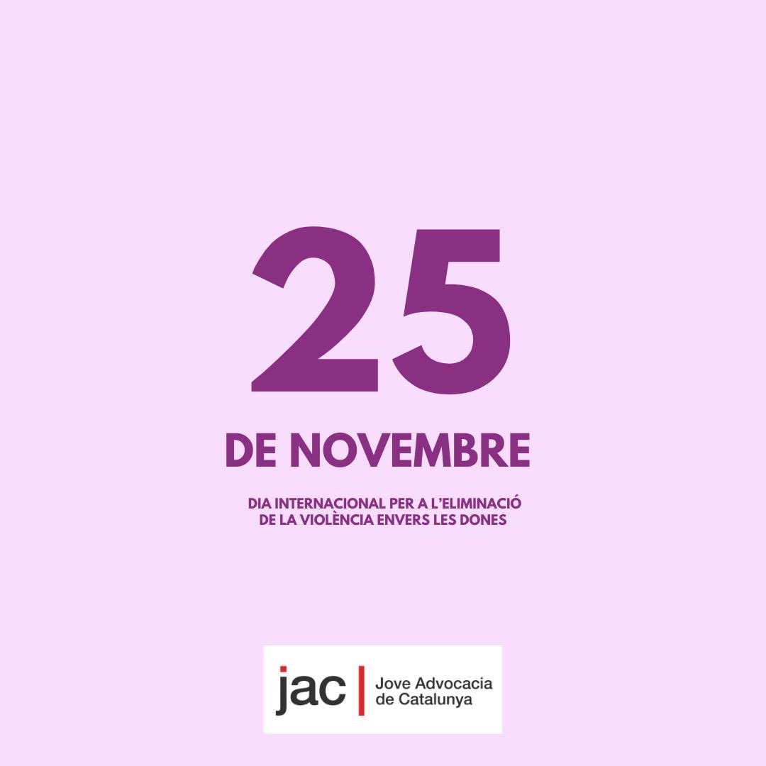 🟣#25N 

DIA INTERNACIONAL PER L’ELIMINACIÓ DE LA VIOLÈNCIA VERS LES DONES

🟣